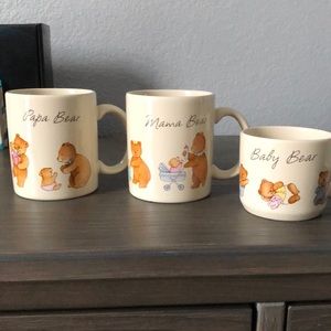 NWOT Papa, Mama, Baby Bear Mugs